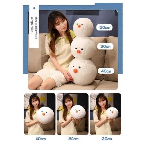 Poup&eacute;e boule de neige Coussin Peluche Jouet En forme de boule Poup&eacute;e Festival Cadeau 20cm - Neuf