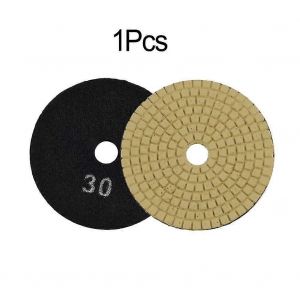 1pc Diamant Polissage Tampons 4 Pouces De Diamètre Humide Sec Granit Béton Marbre Verre Pierre Ponçage 30grit-10000grit Crochet Boucle Outil - Neuf