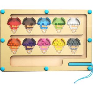 KAL-Labyrinthe Magnétique Montessori, Jeux Éducatif Pour Enfants De 3 4 5 Ans, Jeux Aimants Pour Couleurs Et Chiffres, Labyrinthe Jeu De Société - Neuf