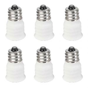 Lot De 6 E12 À E14 Convertisseur D'ampoules Blanches Led Support De Lampe Adaptateur De Douille Changeur Haute Qualité - Neuf