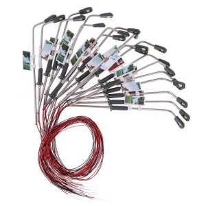 20 Pi&egrave;ces Mini Mod&egrave;le De Train De Chemin De Fer Lampadaire LED R&eacute;verb&egrave;res HO - Neuf