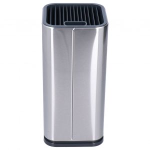 Hjlian Bloc A Couteaux Rectangulaire Universel En Acier Inoxydable Avec Fente Pour Ciseaux Pour Comptoir De Cuisine - Neuf
