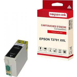 NOPAN-INK - x1 Cartouche compatible pour EPSON T2791 X XL T2791 XXL Noir R&eacute;veil - Neuf