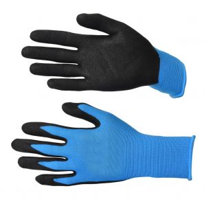 Gants de mecanicien en nitrile Endurance Rubber, gants de securite pour le travail, protection des mains, bleus (M) - Neuf