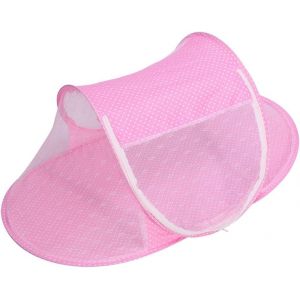 Kal-Moustiquaire De Bébé Lit Pliable Portable Net Filet Doux Garde Bébé Nouveau-Né Tente De Couchage Pour Lit Lit Été 0-1 Âge Set Voyage Blue/Rose(Rose) - Neuf