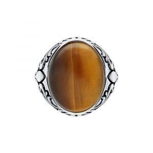 Chevali&egrave;re Homme Royale ?il De Tigre Argent - Neuf