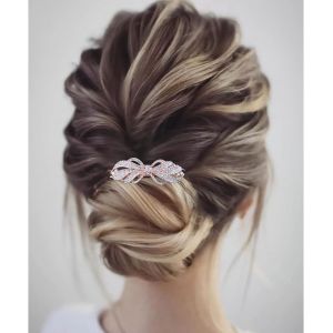 Kal-Pince Cheveux Strass Or Cristal Arcs Clips Barrette Cheveux Strass Gemmes Accessoires Cheveux Mariage Cristal Pince Tête Couvre-Chef De Mariée Bijoux Cheveux Mariée Pour Femmes Et Filles - Neuf