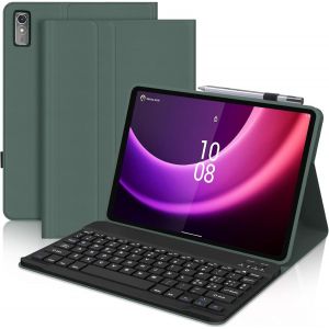 ChenQuanSarl-Coque Avec Clavier Pour Lenovo Tab P11 (2 Gen),Italien Qwerty Clavier Pour Lenovo Tablet,Clavier Bluetooth Magnétique Amovible,Slim Smart Cover Pour Lenovo Tab P11 11.5""2 Génération,Vert Fonc - Neuf