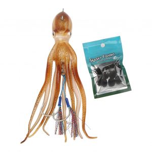 Simulation De Calmar Jigs PêChe Poulpe Leurres RéAliste Poulpe Jig Pour La PêChe En Eau SaléE Avec 10 CompriméS D'encre - Neuf