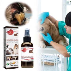 Animal De Compagnie Dents De Spray De Nettoyage Pour Les Chiens Et Les Chats 30ml De La Mauvaise Haleine Et D'&eacute;limination Des Taches Brun, Taille 11cm - Neuf