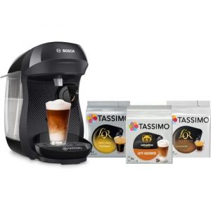 Machine &agrave; caf&eacute; Tassimo Happy noir + 3 packs de T- Discs - BOSCH - TAS102EC3 - Neuf