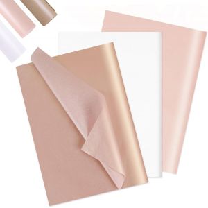 Papier De Soie Emballage M&eacute;tallique Brillant, 30 Feuilles Papier Soie Pour F&ecirc;te Des M&egrave;res, Papiers Cadeau, Rose Nacr&eacute; Fille Pour Sac Cadeau Et Emballage Cadeau, 50x70cm - Neuf