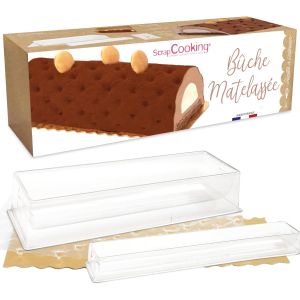 Kal-- Kit Bûche De Noël Matelassée - Avec Moule & Insert - Accessoires Pâtisserie Dessert De Noël - Avec Recette Bûche 3 Chocolats - Fabriqué En France - 1924 - Neuf