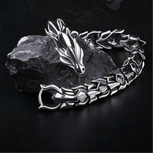 Bracelets Pour Femmes En Argent Sterling Dragon Bracelet Lien De Dragon Bracelet Pour Hommes Fermoir - Neuf