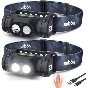 Lampe Frontale Led Ultra Puissante, Lampe Frontale Rechargeable Usb C Avec Détecteur De Mouvement Et Base Magnétique Ipx4 Étanche Légère Lampe Torche Frontale Pour Bricolage Randonnée Camping - Neuf