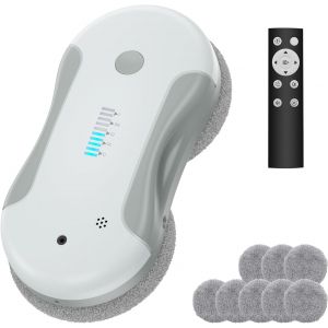 NouvelHorizonstore-Robot Laveur de Vitre, 5800 Pa Robot Nettoyeur de Vitres Intelligent, Deavec Double Syst&egrave;me de Pulv&eacute;risation d'eau, Commutation Multilingue, Convient aux Fen&ecirc;tres Int&eacute;rieures et Ex - Neuf