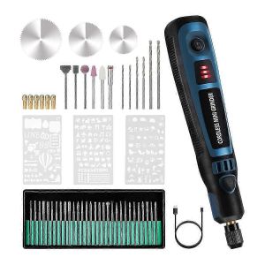 Stylo De Gravure Rechargeable Usb Avec 41 Embouts Et 19 Pochoirs,Kit Pour Le Polissage Bricolage De Bijoux De Sculpture - Neuf