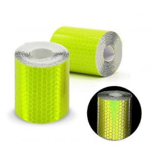 2 rouleaux de ruban vinyle auto-adhésif de 3 m x 50 mm,réflexion prismatique de haute intensité,ruban de sécurité/marquage,jaune SZRH A-F - Neuf
