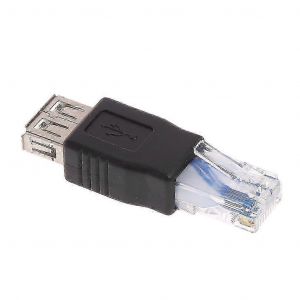 USB Type A femelle vers RJ45 mâle Connecteur cristal,connecteur réseau de transfert USB - Neuf