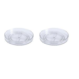 Armoire de rangement Turntable-2 pièces 10,6 pouces transparent rotatif Spice Rack Stockage Cuisine Salle à manger - Neuf