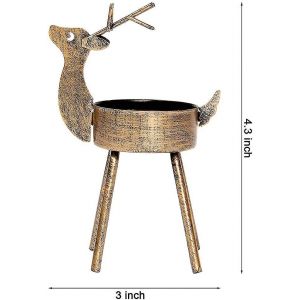 Wabjtam Métal Renne Bougie Chauffe-Plat,Décorations de Noël Centres de Table - Neuf