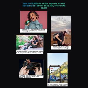 Smartphone 6GB+128GB IP68 IP69K MIL-STD-810H 6.56 Inch Android 13 13000mAh 4G NFC Vert YONIS - Neuf