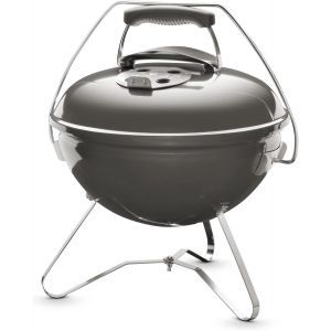CHECARZHN--NO1-Smokey Joe Premium Barbecue Au Charbon De Bois, Surface De Cuisson Ø 37Cm, Barbecue Portable Avec Poignée De Transport Pratique, Couvercle Et Cuve En Acier Émaillé - Smoke Gray (112670 - Neuf