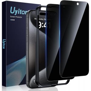 Kal-Pour Iphone 15 Pro Protection D'écran Anti-Espion, 2 Pièces Film Dureté 9h 30° Protection Privacy Anti-Rayures Anti-Espion Protection Pour Iphone 15 Pro - Neuf