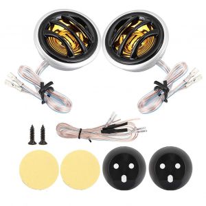 Lot de 2 mini haut-parleurs st&eacute;r&eacute;o 12 V 150 W pour voiture,super puissants,d&ocirc;me,tweeter,klaxon - Neuf