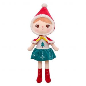 Cadeau de f&ecirc;te pour b&eacute;b&eacute;, cadeau pour b&eacute;b&eacute;, accompagne No&euml;l pour poup&eacute;e avec cape rouge, design de dessin anim&eacute;, jouets de qualit&eacute; alimentaire - Neuf