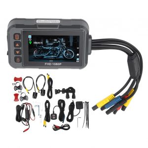 Camera embarquee pour moto, etanche, enregistrement video clair, moniteur de stationnement de 3 pouces, enregistreur de conduite pour UTV, ATV, voiturettes de golf - Neuf
