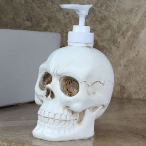Halloween Crâne Distributeur de Savon Liquide avec des Poignées pour la mise en bouteille, Décor de salle de Bains, Crâne Distributeur de Savon, de Style Gothique Crâne Flacon-Pompe - Neuf