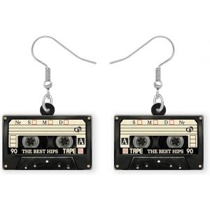 Kal-Acrylic Fun Vintage Boucles D'oreilles Cassette Tape Radio Bijoux Rétro Pour Femmes Filles 80s 90s Cadeaux Nostalgiques Fête Favors - Neuf