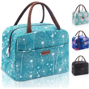 Bo&icirc;tes &Agrave; Lunch Mignonnes Pour Femme Pour Le Travail, Sac &Agrave; Lunch R&eacute;utilisable Isol&eacute;, Sac Isotherme Anti-Fuite, Sac &Agrave; Lunch, Sac &Agrave; Lunch De Voyage (Pissenlit Bleu) - Neuf