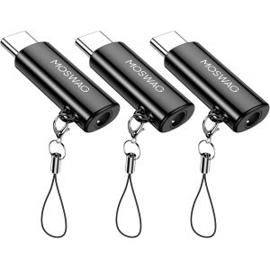 KALANKA-USB C &agrave; 3,5 mm Jack, Type C Adaptateur Casque Auxiliaire Microphone Dongle Alliage de Zinc Audio Haute R&eacute;solution Compatible avec Galaxy S24 S23 S22 Ultra S20 FE A53 Note 20 Pixel 7 - Neuf