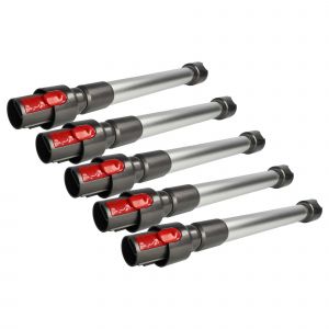 vhbw 5x Tube compatible avec Dyson V8 Absolute, Absolute Extra, Absolute Plus, Absolute Carbon Fibre aspirateur - 44,5 - 66,5cm, argent&eacute; - Neuf