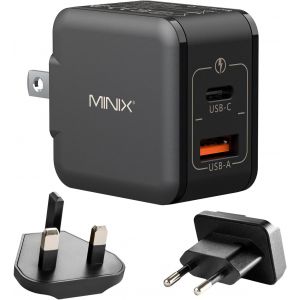 CMWX-P1 Mini chargeur USB C 30 W, chargeur GaN 33 W PPS 2 ports 1 port USB-C, 1 port USB-A avec prise pliable, compatible avec iPhone 8-15/16, Galaxy S10-S23, Pad et plus encore - Neuf