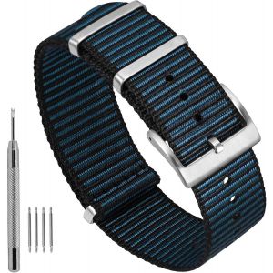 Kal-Bracelets De Montre Militaires En Nylon Pour Hommes Et Femmes, Bandes De Rechange Monobloc 18mm 20mm 22mm - Neuf