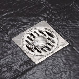 pièce (pour machine à laver, environ 100*100*3mm) Drain épais carré en acier inoxydable anti-odeur salle de bain hôtel couvercle de sol porte de déchets égouttoir de douche - Neuf