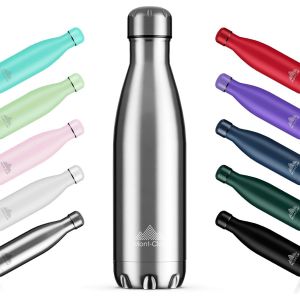 Cheng-L'o Gourde Isotherme - Bouteille Isotherme Sans Bpa - Gourde Inox 1l, 24h Froid & 12h Chaud - Bouteille D'eau En Acier - 1l, Argent - Neuf