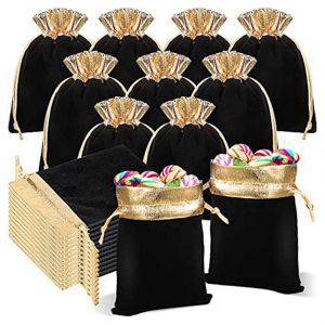 30 Pcs Avec des Bijoux Sachets Sacs &agrave; Cordon de serrage Pr&eacute;sente le Sac (noir)zz44 - Neuf