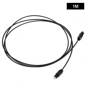 Cable audio numerique optique OD 2,20 mm, connexion a port carre pour CD, DVD, DAT, MD, LD (1 metre) - Neuf
