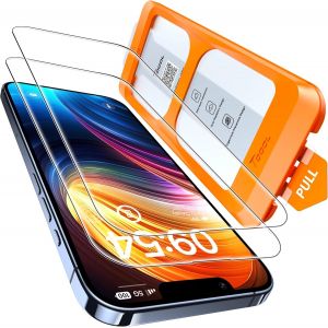 Kal-Verre Trempé Pour Iphone 13 Pro Max/Iphone14 Plus 6,7 Pouces, Dépoussiérage Automatique, Sans Bulles, Dureté 9h, Coques De Téléphone Compatibles, Couverture Complète Protection, 2 Pièces - Neuf