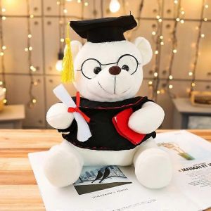 Gros ours en peluche de remise de diplome en peluche mini souvenir de remise de diplome casquette ours poupee jouets - Neuf