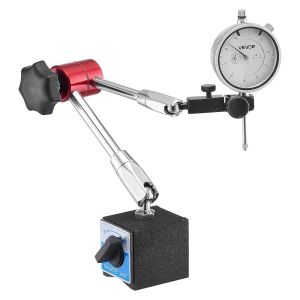 MEVRONISSHOP-Indicateur de test &agrave; cadran avec support magn&eacute;tique flexible, comparateur &agrave; cadran, pr&eacute;cision de 0,03 mm, plage de mesure de 0 &agrave; 25,4 mm, bras long r&eacute;glable, pour configuration de la mac - Neuf