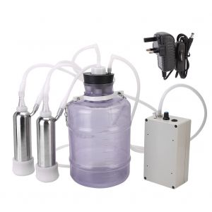 HJLIAN Machine a traire transparente PC 3L, moteur de chargement silencieux et epais, 100-240 V (prise britannique pour vaches) - Neuf