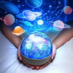Solaire Projecteur pour les Enfants, une Rotation à 360° + 5 Films, la Lumière de Nuit pour Enfants, Espace de Décoration pour la Chambre des Enfants, Projecteur de Planétarium - Neuf