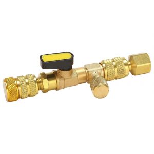 R410A R22 Outil d'installation de décapant de noyau de soupape avec port SAE 1/4 et 5/16 double taille pour R404A R407C R134A - Neuf