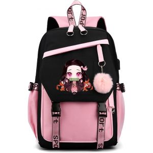 KALANKA-Demon Sacs à Dos, Demon Sac Eastpak, Demo Slayr Voyage Sac Dos, Backpack Sac a Dos Fille Collège, pour Filles - Neuf