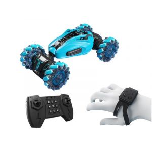 Voiture de cascade t&eacute;l&eacute;command&eacute;e avec capteur de gestes, jouet de course rotatif double face, rechargeable par USB, pour enfants - Neuf